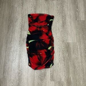 White fox mini dress